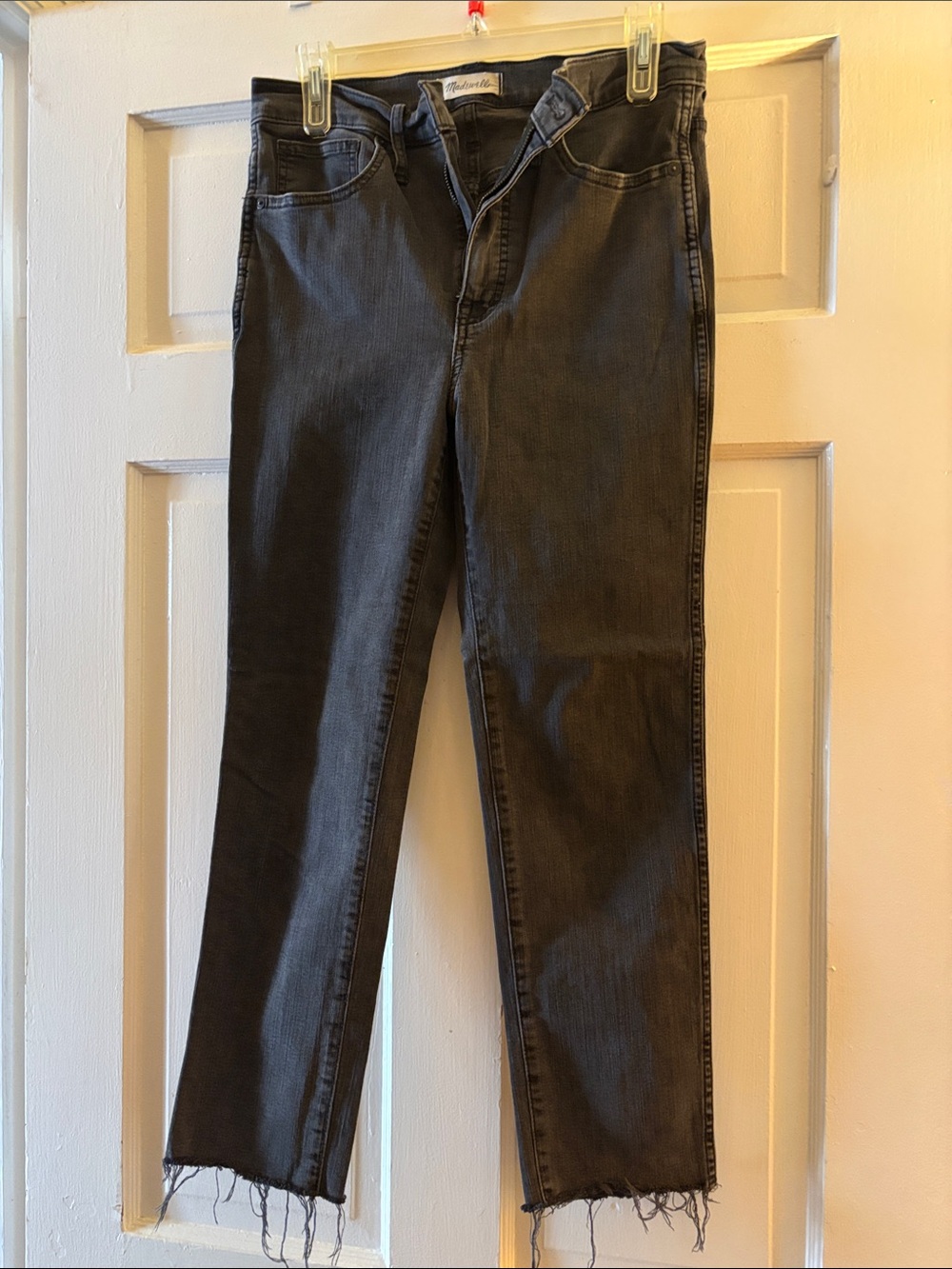 Madewell Stovepipe Black Straight-Leg Jeans